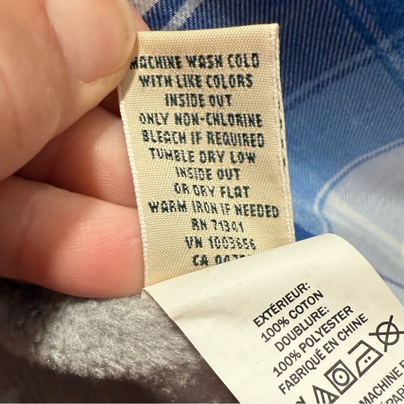 L.L. Bean Fleece Lined Flannel, size Small Regular, NWOT - Picture 9 of 12